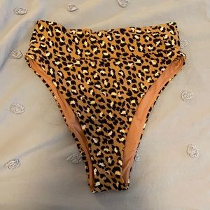 Aerie Leopard High-Waisted Bikini Bottoms